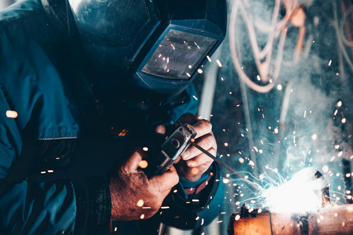 Welding steel frame